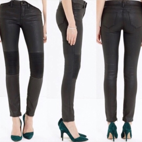 Madewell Denim - Madewell Skinny Skinny Black Moto Jeans size 28